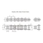 Lanț cu role de precizie cu pas scurt din seria A