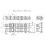 Lanț cu role de precizie cu pas scurt din seria A