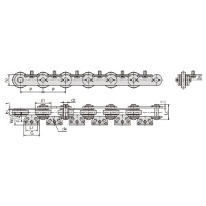 lanț transportor pentru spălarea sticlelor
