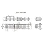 Lanțuri cu role de precizie cu pas scurt din seria B
