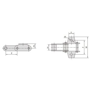 Lanț agricol din oțel de tip C și de tip CA