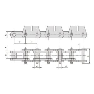 lanț transportor cu accesorii