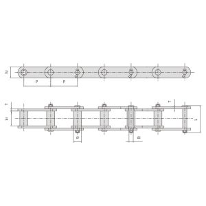lanț cu bucșă din oțel pentru inginerie