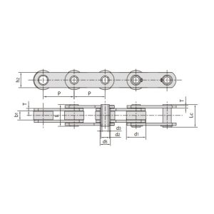 Lanț transportoare cu știfturi goale din seria FVC
