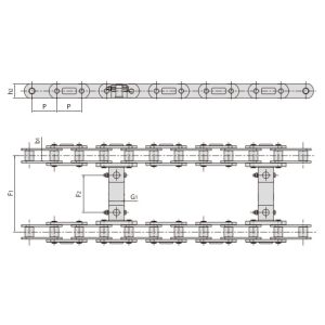 lanț transportor pentru utilaje de construcții rutiere