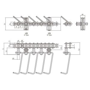 lanț transportor pentru linia de producție a cârnaților