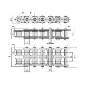 lanț cu role cu pas scurt, autolubrifiant