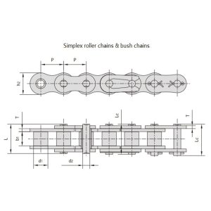 lanțuri cu role din seria pentru sarcini grele
