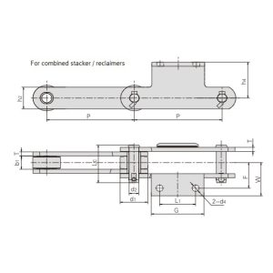 Transportator cu lanț pentru stivuitoare și recuperatoare cu atașamente