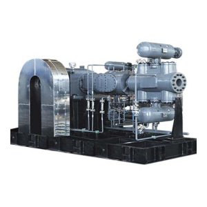 compresor cu piston montat pe skid