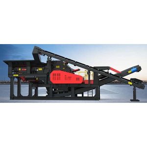 stație de concasare cu impact montată pe skid